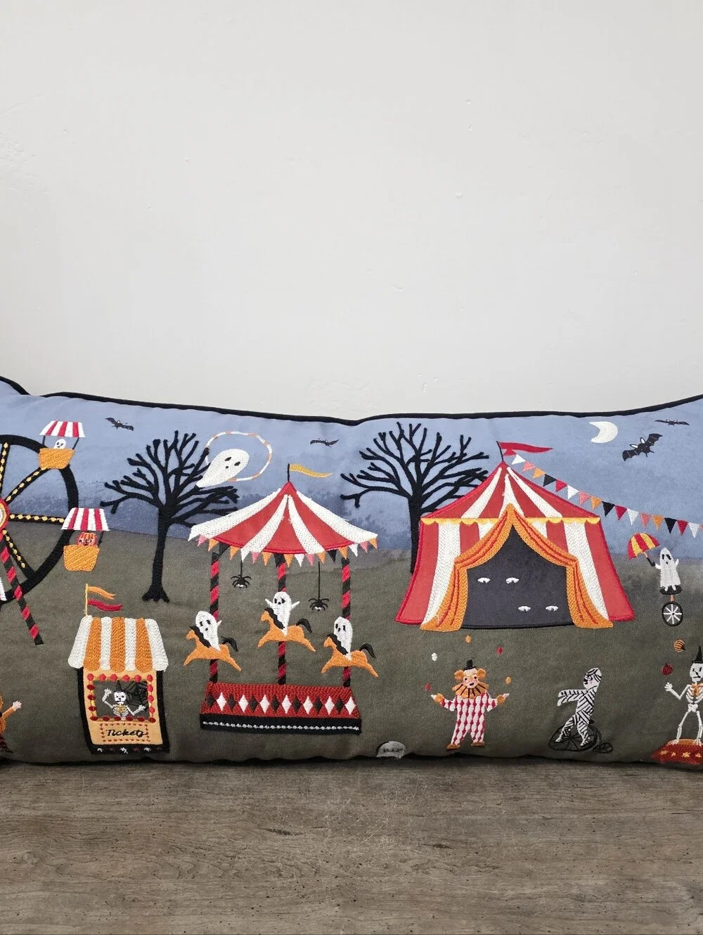 Cynthia Rowley Carnival Scene Halloween Pillow XL Viral